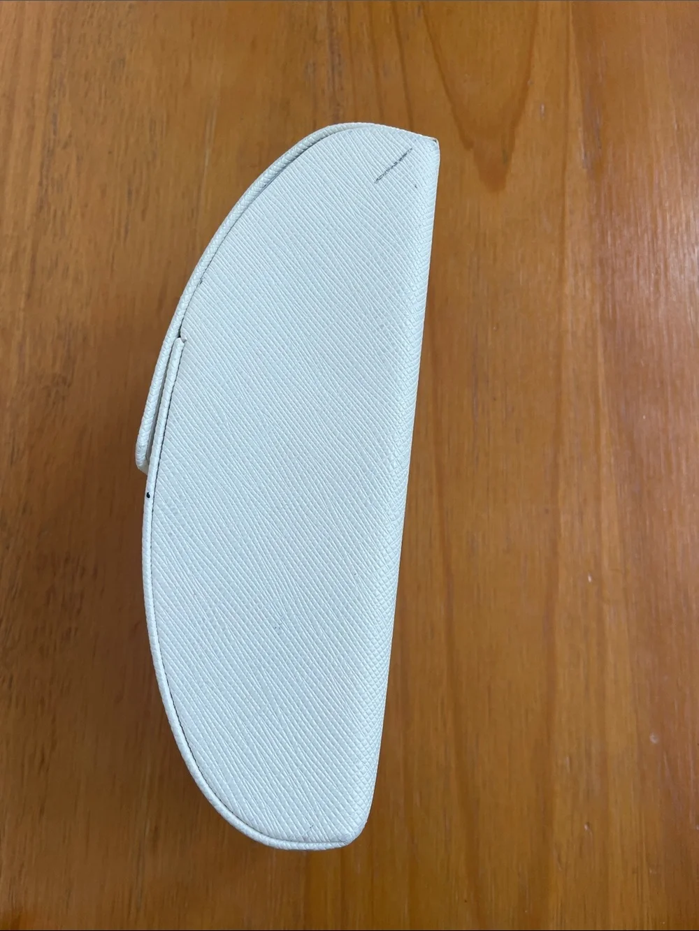 Prada Cream Textured Leather Glasses Case